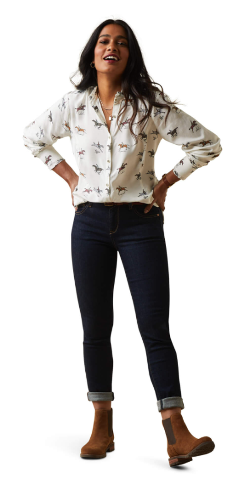 Ariat Womens Clarion Blouse Fresh Print-2